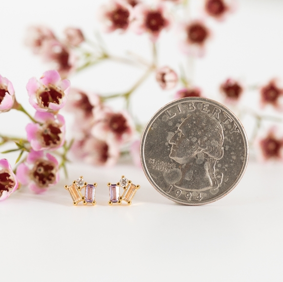 Anastasia Stud Earrings (S925) - Only 3 left! - Picture 4 of 4